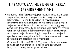 Pemutusan Hubungan Kerja Pemberhentian By Warizen