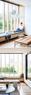 a wood extension creates extra living space in this australian house interiores janelas altas window seat