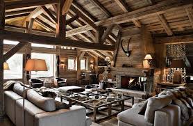 35 Natural Chalet Living Room Designs Digsdigs Home Rustic House Chalet Interior