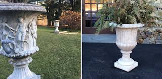 Nuptio 2 pcs classic urn planter, 19.7 inches height plastic indoor or outdoor decorative urn, vintage style flower pot, home garden porch front door planters deck balcony decoration, white 3.9 out of 5 stars 221 Garden Urns A Style Guide Kenneth Lynch And Sons
