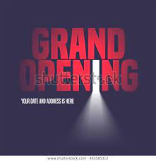 Grand Opening Vector Illustration Background Open Stock Vector Royalty Free 493585312 Social Media Design Graphics Vector Illustration Grand Opening