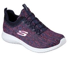 Make Your Sporty Style More Flexible And Comfortable With The Skechers Ultra Flex Bright Horizon Shoe Skech Knit Mesh Skechers Lace Sneakers Skechers Women