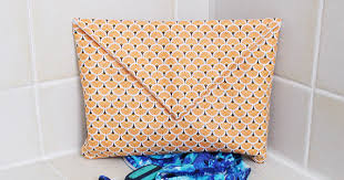 Diy Pochette De Maillot De Bain En Coton Enduit Et Tissu Pul Perles Co