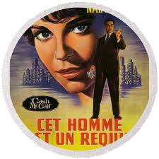 Cash McCall'' from 1960 Round Beach Towel by Retro Movie Posters