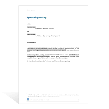 Musterbrief umschreibung vertrag / schenkungsvertrag auto muster als pdf doc zum download : Muster Sponsoringvertrag