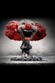Atomic Clown Bomb Gruselige Clowns Kreative Bilder Atompilz