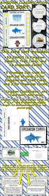 Science Journal Kingdom Classification Card Sort Sorting Teaching Science Cards