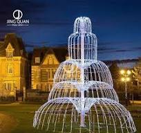 Outdoor LED Street Decorative Lighting for Custom Motif 3D Fountain Light  Giant Creative Modelling Sculpture