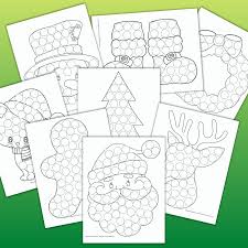 Winter dot painting {free printable} www.theresourcefulmama.com. 15 Free Christmas Dot Marker Printables No Prep Activity For Kids The Artisan Life