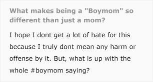 From the early stages of pregnancy to when your teenagers are finally ready to leave the nest (even if they don't want to) we're here to help you through this crazy thing called parenting. It S Different For Boys Moms Who Brag About Being Boymoms Get Called Out In Viral Post Bored Panda
