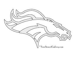 Nfl Denver Broncos Stencil Broncos Colors Denver Broncos Logo Football Coloring Pages