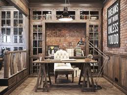 Vintage Office Design In Private Residence Adorable Home Rustic Home Offices Vintage Home Offices Home Office Design