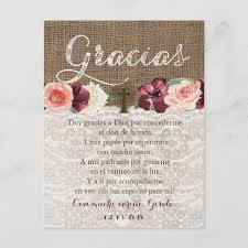 Prayer Thank You Card In Spanish For Bautismo Zazzle Com In 2020 Wedding Thank You Cards Wording Thank You Cards Thank You Card Wording