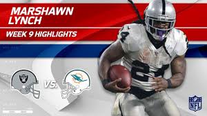 Marshawn lynch raiders highlight mix featuring music: Marshawn Lynch S Strong Night W 2 Tds Vs Miami Raiders Vs Dolphins Wk 9 Player Highlights Youtube