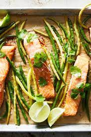 Maple And Miso Sheet Pan Salmon With Green Beans Recipe Nyt Cooking Green Bean Recipes Bean Recipes Recipes