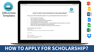I am writing to submit my scholarship application for concordia university college of alberta's financial aid program fall 2019. Cover Letter How To Apply Successfully For Scholarships In 2022 Templates At Allbusinesstemplates Com