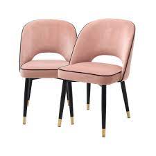 Accent chair velvet fabric chair, modern pink vanity chairs with gold legs, comfy upholstered arm chairs, 18 h, 320lbs, leisure accent chairs for bedroom clearance, living room, small spaces, office 4.6 out of 5 stars 68 Eichholtz Cliff Dining Chair Pink Set Of 2 Sweetpea Willow