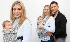 Heavily pregnant rachel riley displayed her blooming baby bump as she stepped out in salford after filming countdown on tuesday. Rachel Riley Dotes On Newborn Daughter Maven As She Joins Husband Pasha Kovalev At The Baby Show Daily Mail Online