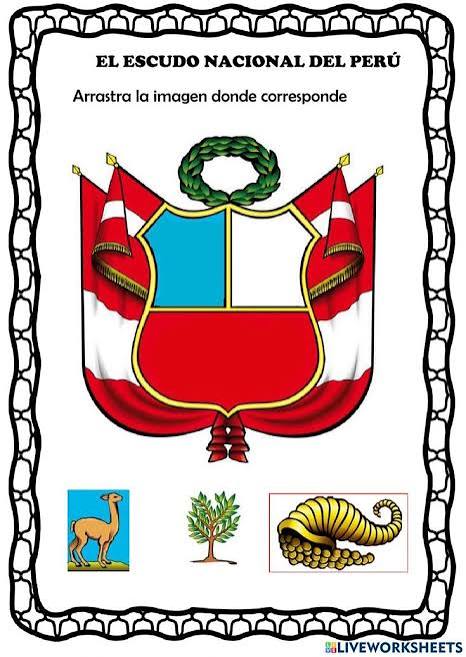 Escudo nacional del Perú worksheet
