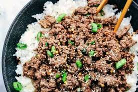 Reco By Minivans Motorcades Korean Ground Beef And Rice Bowls The Recipe Critic Korean Ground Beef Rice Bowls Recipes Turkey Rice Bowl Recipe