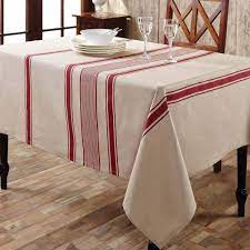 Charlotte Rouge Tablecloth Striped Table Christmas Table Cloth Farmhouse Table