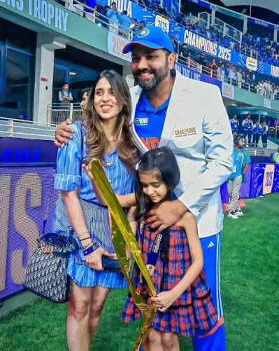 Off the field, it's all about family and love. ❤️ Rohit Sharma with Ritika  Sajdeh.