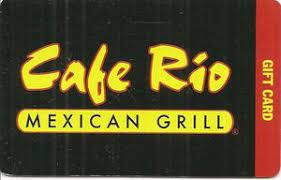 Get more money back in your pocket. Gift Card Mexican Grill Restaurants United States Of America Cafe Rio Col Us R Caferio 001