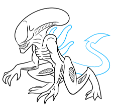 Creepy drawings for those who like dark art. How To Draw A Xenomorph Alien Really Easy Drawing Tutorial