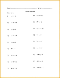 7th Grade Math Formulas Worksheet And Balancing Math