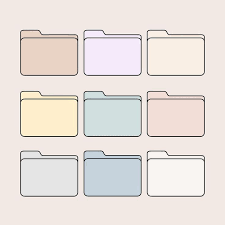 Folder Icons For Mac Computers Neutral Color Folder Icons For Etsy Bullet Journal Lettering Ideas Folder Icon Powerpoint Background Design