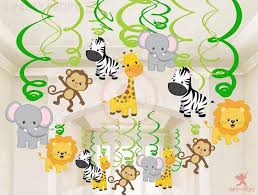 My son is really into animals right now, so a safari theme party was a no brainer. Party Propz Jungle Theme Party Decoration Swirls Hanging 12pcs Set For Safari Or Animal Theme Birthday Party Decorations Ceiling Hanging Decoration Swirls For Birthday Decoration Wall Decoration Buy Online In
