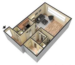 With 10 meter frontage with, this one storey plan can conveniently rise with partial firewalls on both sides. 1 Bedroom Simple One Bedroom House Plans 3d Yoahm Inspiration
