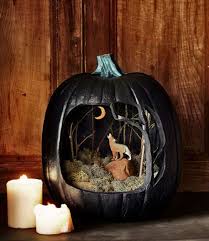 Black cat & bat pumpkins. 100 Creative Pumpkin Decorating Ideas Inspiration