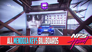 Mendoza keys 5 x billboard 9 x street art 6 x flamingo 2 x drift zone 3 x speed trap 3 x long jump. Need For Speed Heat All Billboard Locations Mendoza Keys Youtube