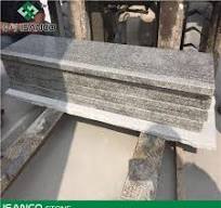 G383 Grey Granite Cut to Size Stairs & Steps, Bar with Full Bullnose Edge,  Grey Granite Stair Riser