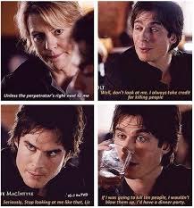 [at the gilbert house of the past. Haha Dinner Parties Vampire Diaries Funny Vampire Diaries Vampire Diaries Damon