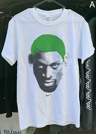 Vintage White T Shirt Dennis Rodman 90s Rodzilla Chicago Bulls Gildan Reprint Ebay In 2020 Dennis Rodman Usa Print Michael Jordan T Shirts