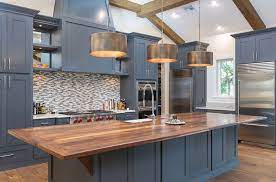 The owners wanted to refresh and renew while making the kitchen more practical for a growing extended family. 33 Blue And White Kitchens Design Ideas New Kitchen Cabinets Contemporary Kitchen Kitchen Renovation