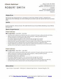 All the cv examples you see here were made using our cv app. Client Advisor Resume Samples Qwikresume
