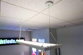 Up Down Led Panel Light Junction Box Hanging Kit Using Two Kits To Install In Drop Ceiling Dropped Ceiling Ceiling Outlet Led Light Box