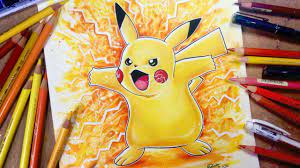 Dessiner Pokemon Go : Super effet de Pikachu à l'aquarelle et crayons de  couleurs !