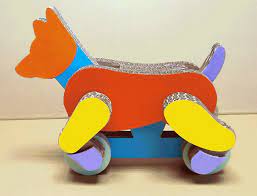 Amazing Moving Dog Toy Made Of Cardboard Cardboard Toys Dinosaur Stuffed Animal Dog Toys