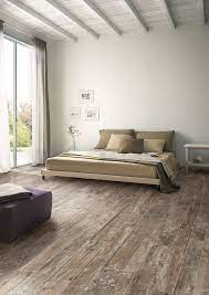 Serene Bedroom Wood Plank Tile Modern Rustic Distressed Bedroom Ideas Season Wood By Dal Bedroom Flooring Wood Look Tile Floor Tile Bedroom