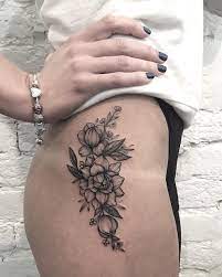 60 Black Gray Flower Tattoos By Anna Bravo List Inspire Hip Tattoos Women Tattoos Hip Tattoo