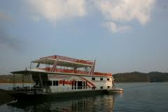 1985 12x40 landau pontoon houseboat w/ catwalks #5806a: Houseboats Sulphur Creek Resort