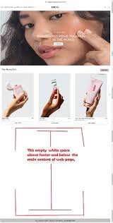 How do I get rid of empty white space between the main contents of a  webpage and footer
