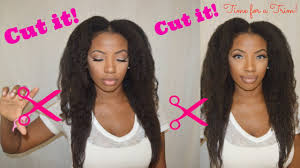 Angle the end of your. How I Trim My Natural Hair 4c Waist Length Hair Dusting Waist Length Hair Natural Hair Styles Hair Dusting