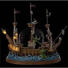 Your Wdw Store Disney Snow Globe Peter Pan Pirate Ship Snow Globes Disney Musical Disney Snowglobes