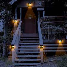 Solar deck lights led outdoor garden decorative wall mount fence. Sunface Solar Deck Lights Led Outdoor Garden Decorative Wall Mount Fence Post Lighting 6pack Amazon Co Uk Lighting