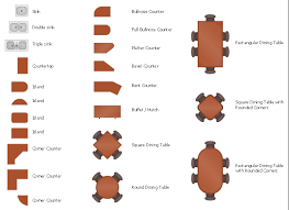 While closed dining rooms and living rooms have clear guidelines as to where each piece of furniture should go, open floor plans are more up to these increasingly popular family rooms vary so widely in shapes and sizes, and each comes with its own set of challenges. Design Elements Kitchen And Dining Room Floor Plan Symbols Furniture